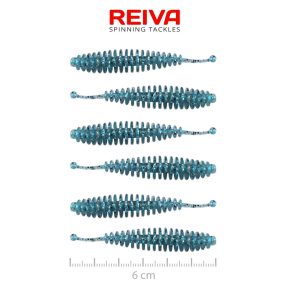 Tiny Worm 6cm 6db/cs (Blue Shiner)