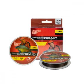  ZSINÓR BENZAR COMPETITION FEEDER BRAID 0,12MM 7,89 KG 120M DARK BROWN