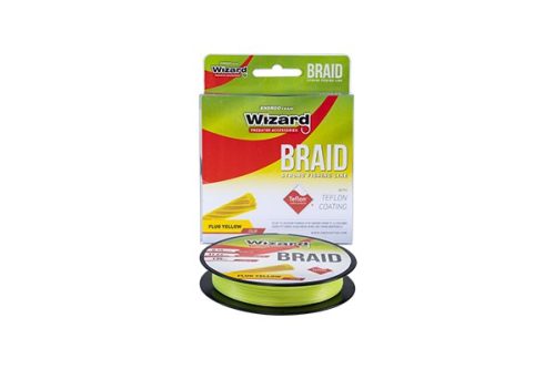 WIZARD BRAID FLUO SÁRGA FONOTT ZSINÓR 0,1 135M 9,13KG