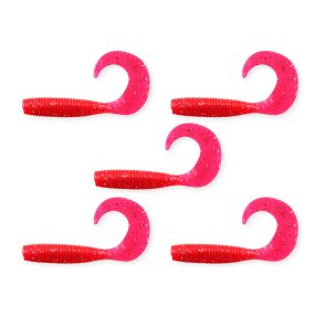 Twister 7,5cm  5db/cs piros flitter  AKCIÓ -50%