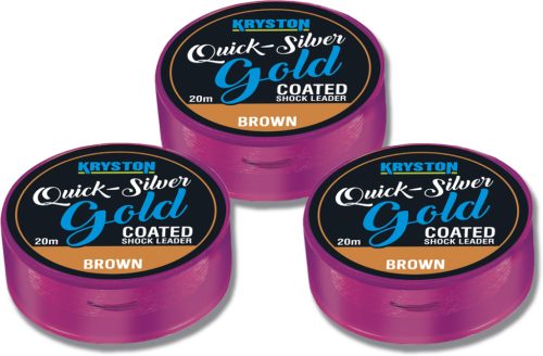 Quicksilver Gold Shock Leader 25lbs 20m Brown  AKCIÓ -30%