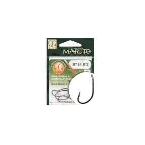  MARUTO HOROG 8714BD CARP HOOKS HC T.D.E.5° BARBED FORGED BLACK NICKEL 6