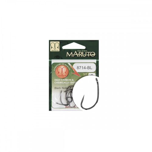 MARUTO HOROG 8714BL CARP HOOKS HC T.D.E.5° BARBLESS  BLACK NICKEL 8