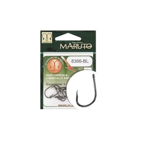   MARUTO HOROG 8366BL CARP HOOKS BARBLESS STRAIGHT EYE FORGED REVERSED RINGED HC  BLACK NICKEL 10