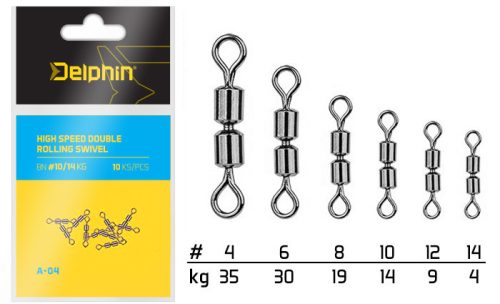 Hi speed double rolling swivel A-04