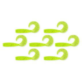 Twister 6cm  7db/cs fluo zöld flitter  AKCIÓ -50%