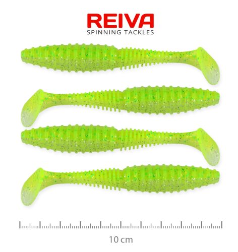 Zander Power Shad 10cm 4db/cs (Flash Chartreuse)