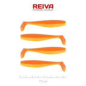 Flat Minnow shad 7,5cm 4db/cs (Shiny Orange)