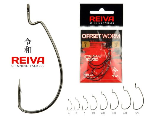 Reiva Offset Worm 3/0-as  5db/cs