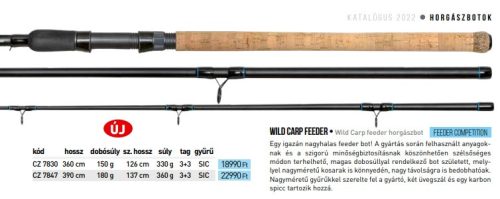 Feeder Competition Wild Carp feeder horgászbot, 360 cm, 150  g, 3+3 részes