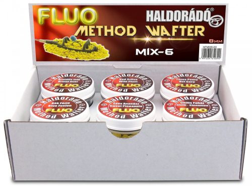 Haldorádó Fluo Method Wafter 8 mm - MIX-6 /  6 íz egy dobozban