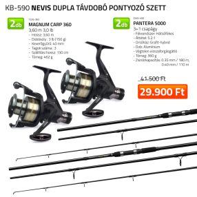 Dupla Távdobó pontyozó szett  2x 1226-363+ 2x  2545-450