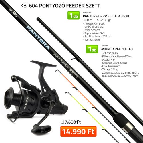 Pontyozó feeder szett 1232-360+2546-440