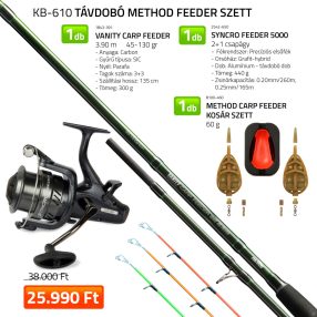 Távdobó method feeder szett  1843-391+ 2542-650+ 8100-460