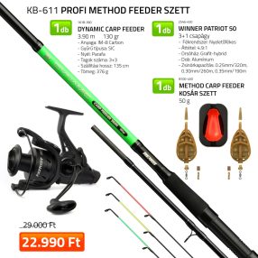 Profi method feeder szett  1618-390+ 2546-450+ 8100-450